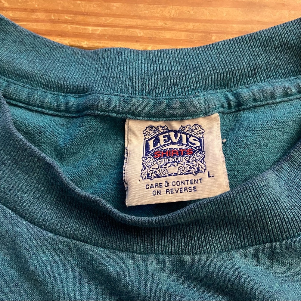 Vintage Levi Strauss and Co Turquoise Shirt - Picture 4 of 5